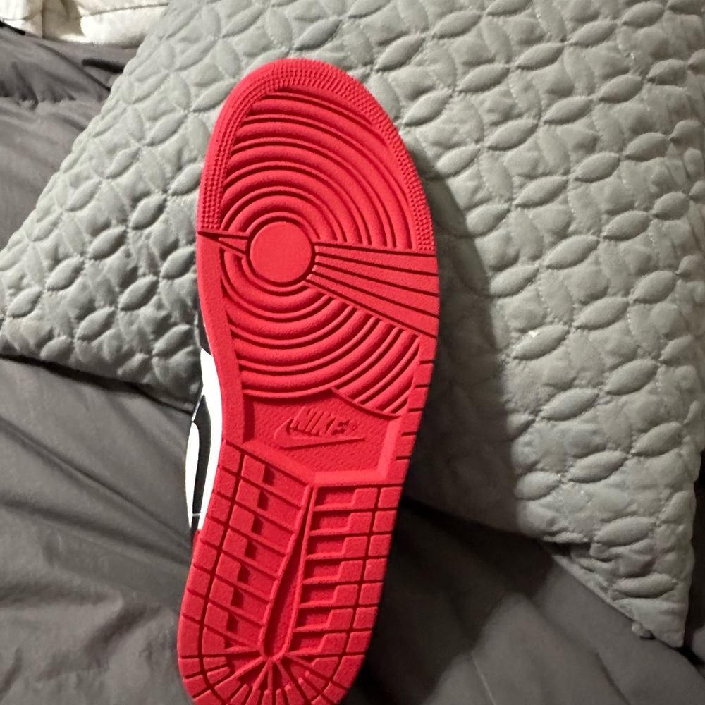 Jordan Air 1 Low in White, Black, and Red - Picture 8 of 14